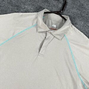 Normal Brand Performance Polo Shirt Mens Medium Light Gray‎ Solid Short Sleeve